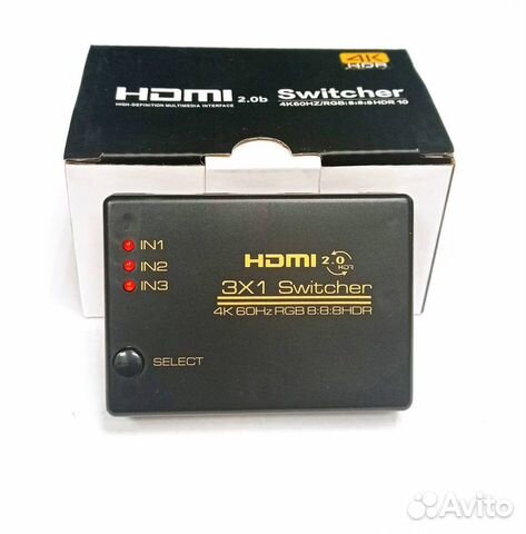 Hdmi Свитчер 3*1 ver. 2.0 с пультом ду