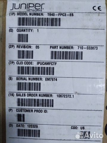 Juniper T640-FPC3-ES. Новый