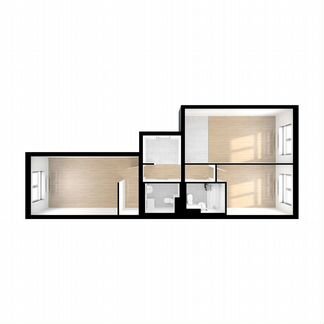 2-к квартира, 65.4 м², 24/24 эт.