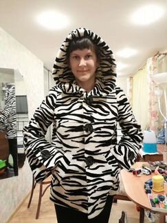 Пальто принт 