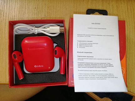 Наушники беспроводные Intro BI1600R красные