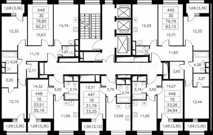 3-к квартира, 83.2 м², 21/22 эт.