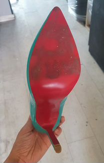 Туфли лодочки лаковые цвет бирюзовый