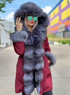 Парка с натуральным мехом