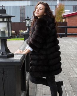 Шуба из песца