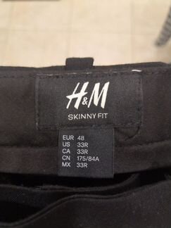 Костюмные лёгкие брюки hm skinny fit