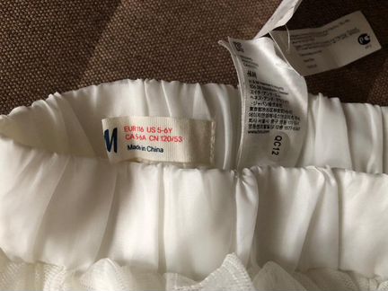 Юбка H&M для девочки на 5-6 лет, новая