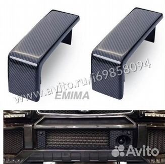 Клыки карбон на передний бампер Mercedes G w463