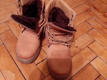 Ботинки зимние р. 39 исск.нубук, мех. Турция