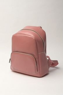 Новый женский розовый рюкзак (кожа)