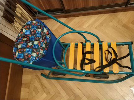 Сани-мобиль с багажником. Коляска санки