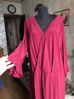 Платье бордо большого размера 56 58