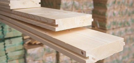 Половая доска лиственница 35х140х3м, сорт 