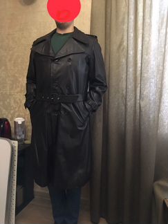 Плащ кожаный мужской