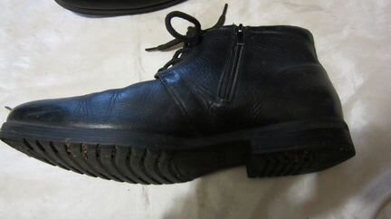 Кожаные зимние сапоги