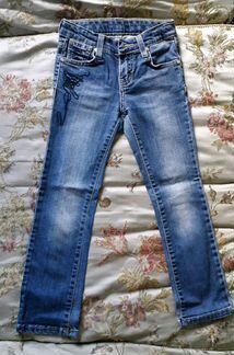 Джинсы 116 см, жилетка 122 см