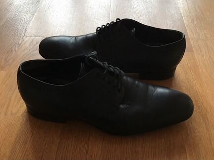 Чёрные кожаные туфли Hugo boss