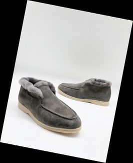 Лоферы с мехом Loro Piana