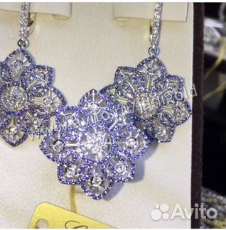 Золотой комплект с бриллиантами шопард chopard