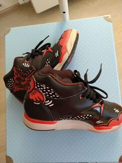 Черные кожаные кроссовки Reebok Pupm 37 р-р