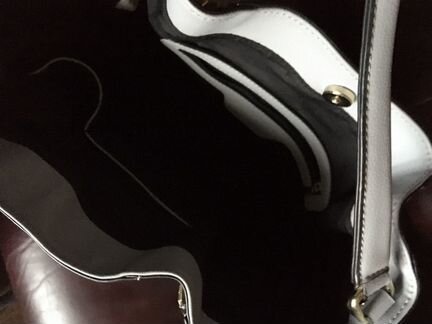 Сумка светло-серая кожа натуральная