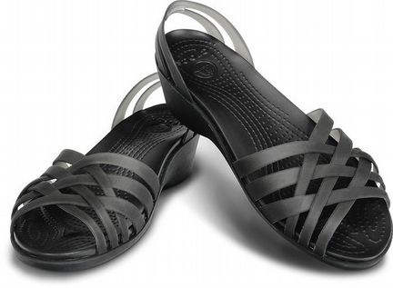 Босоножки туфли балетки Crocs на танкетке 35 - 36