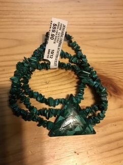 Браслет из натурального малахита