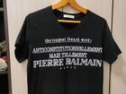 Футболка Pierre Balmain / черная большое лого