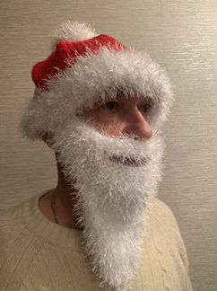 Маска деда мороза ручной работы