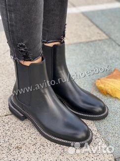 Зимние кожаные ботинки