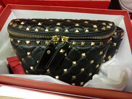 Новая поясная сумка Valentino черная