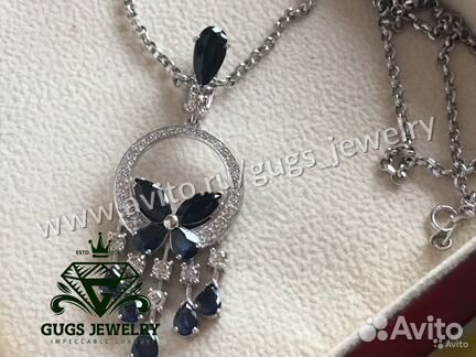 Роскошное колье с бриллиантами и сапфирами