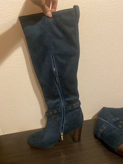 Замшевые сапоги (39р)