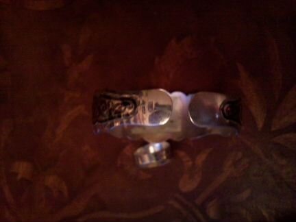 Cеребряные браслет и кольцо проба 875 звезда