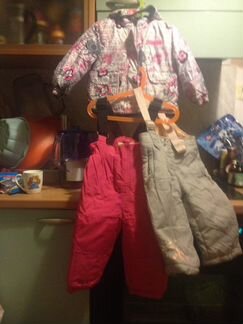 Комбинезон на 12 мес+ теплые штаны на смену