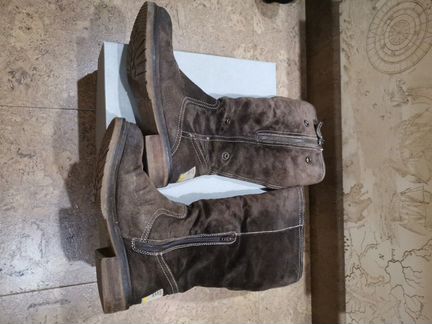 Сапоги замша с мехом демисезонные Manas