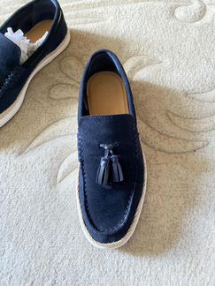 Moкасины Zara Замша 100 натур, кожа натур. 42-43 р