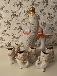 Сервиз коньячный Рыбки