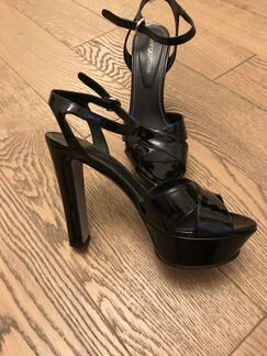 Босоножки Sergio Rossi черные лаковые 38 размер