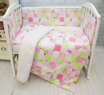 Комплект в кроватку Споки ноки Совы, цвет: розовый