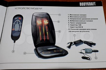 Массажная накидка на сиденье bodykraft K-51 новая