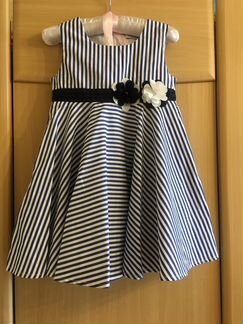 Детское платье в полоску, размер 110см