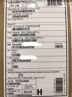 Новый Cisco WS-C2960-48TC-L