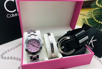 Жен набор Michael Kors часы + браслет + ремень