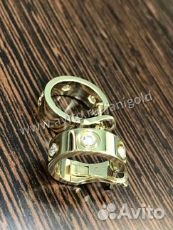 Золотые серьги Cartier