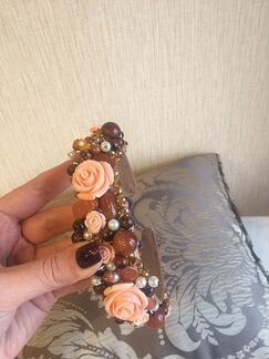 Ободок из натуральных камней