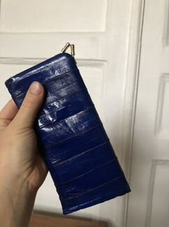 Очечник кожаный синий винтаж