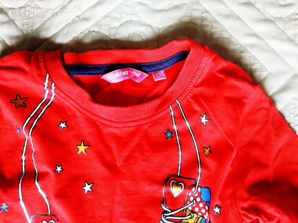 Красный джемпер на девочку 134р 6-8лет