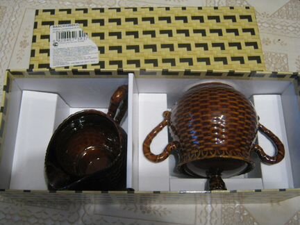 Набор -молочница и сахарница-Италия.Маслёнка