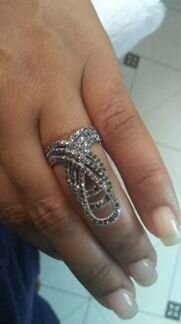 Серебряное необычное кольцо